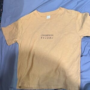 Champion Tan Tee with Logo L